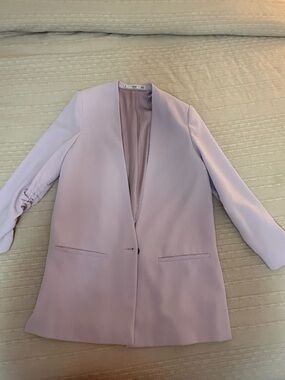 Mango Lavender Open-Front Blazer